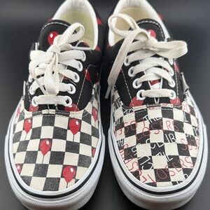 Unisex Vans IT House Of Terror Pennywise Horror Movie Check Shoes